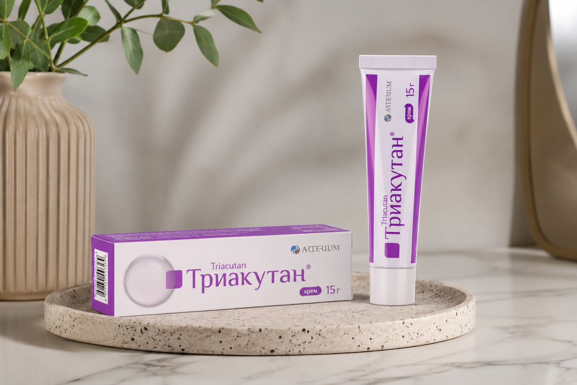 Мазь Триакутан крупним планом
